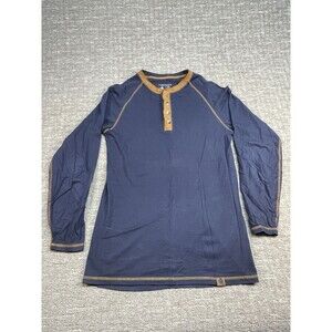 Men’s Legendary Whitetails S Small Long Sleeve Henley Shirt Navy Blue